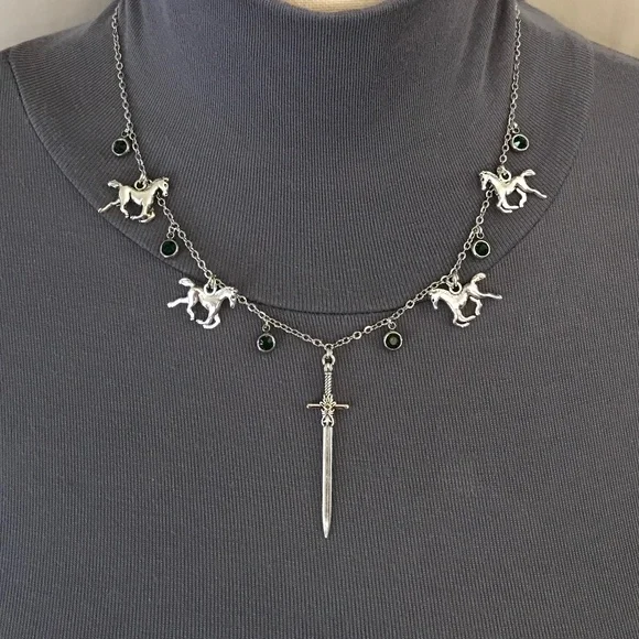 Éowyn's Necklace Lord of the Rings Warrior of Rohan Handmade Necklace, Sword - Picture 8 of 16